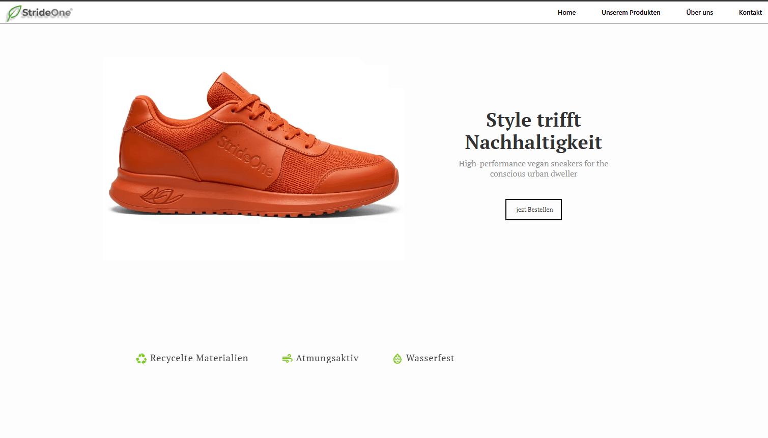 StrideOne - Nachhaltige Sneaker